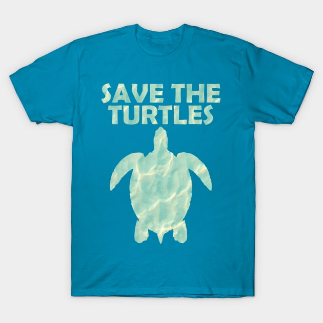 Save The Ocean Turtles Funny T-Shirt by Shariss